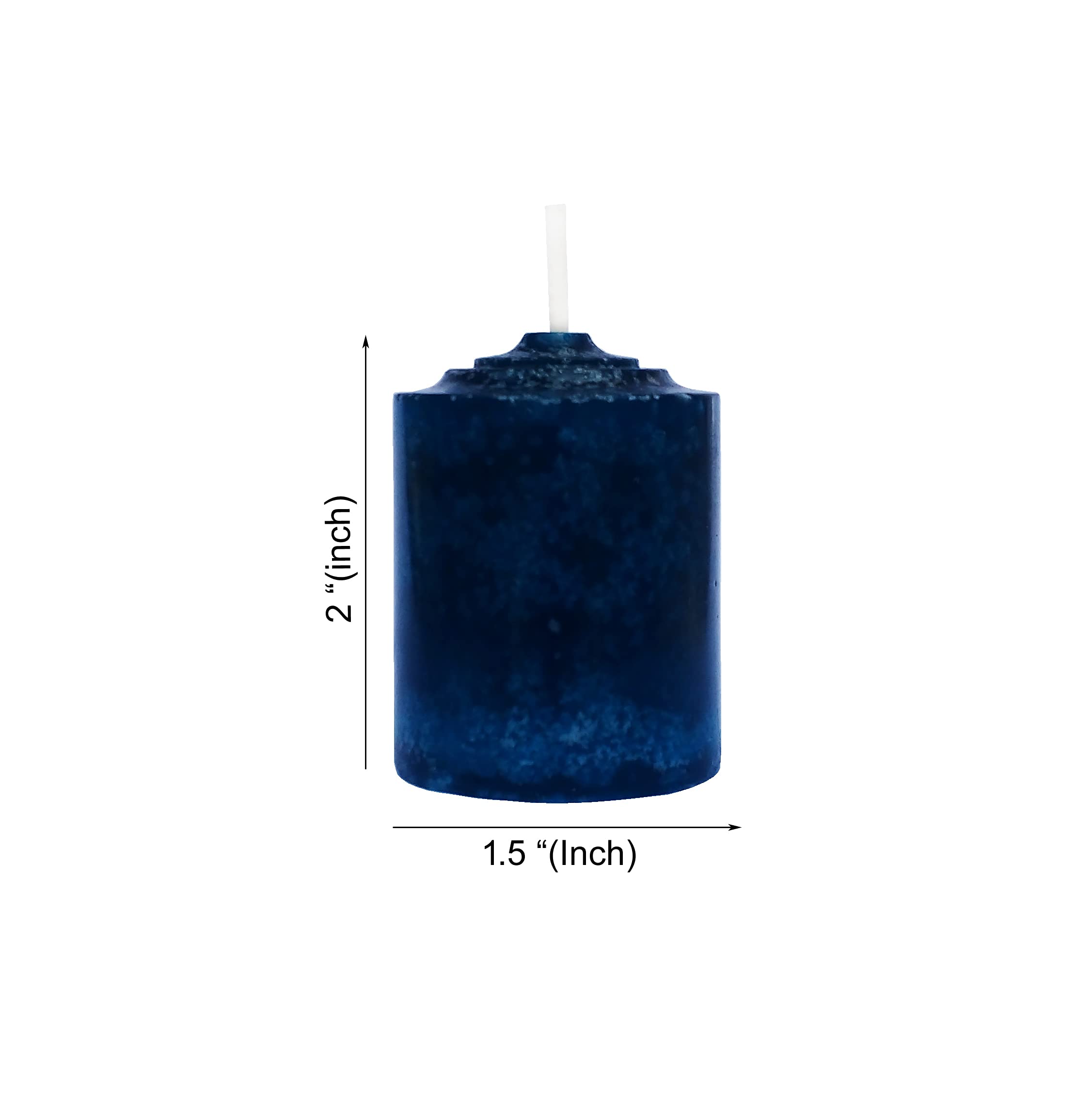 Pure Indian Candle Handpourd Forest Scented Dark Aqua Mottle Wax Votive Candle PIC0315 (Pack of 4 Pcs.) Burn Time 10 Hrs.